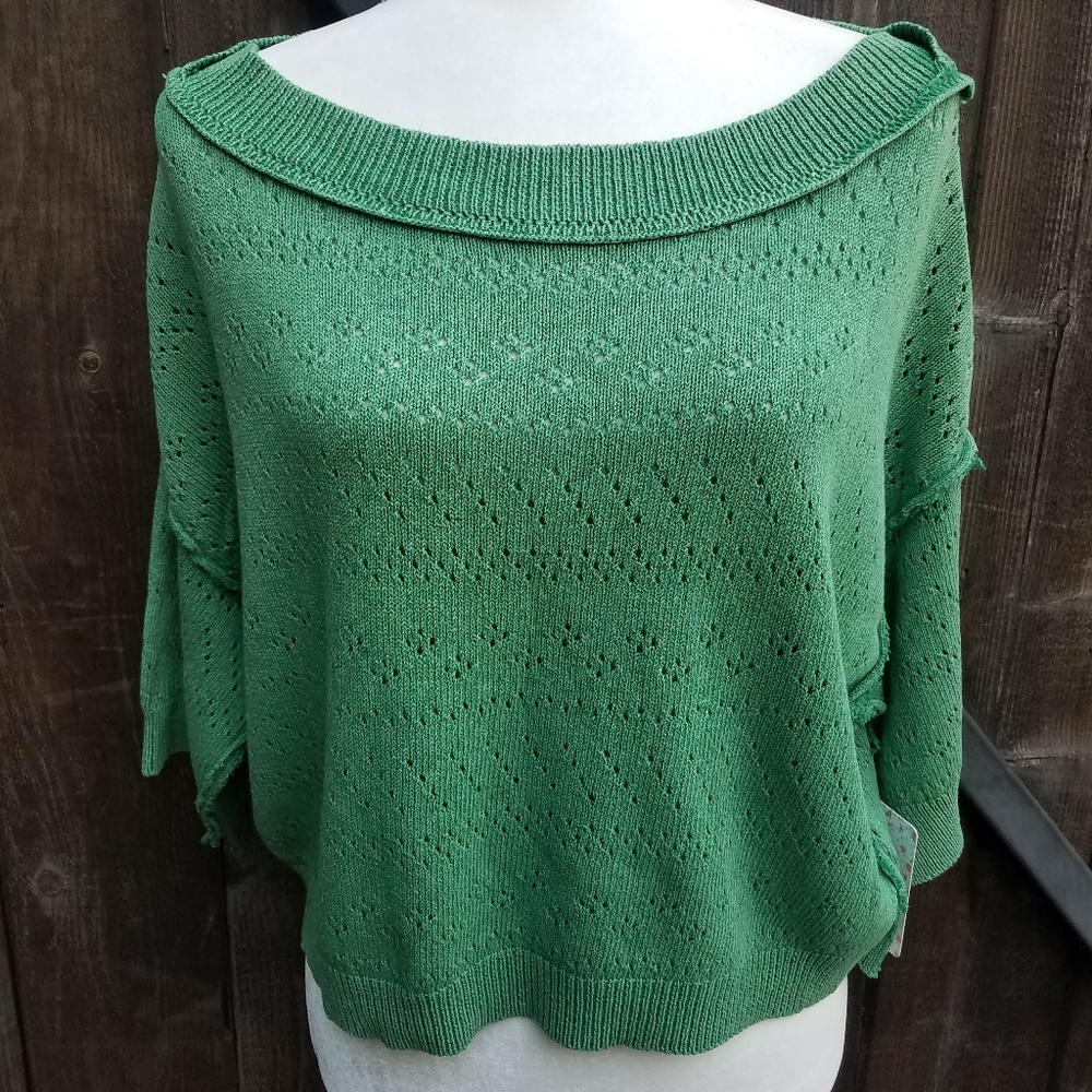 NWT Free People Cropped Knit Top Size XS